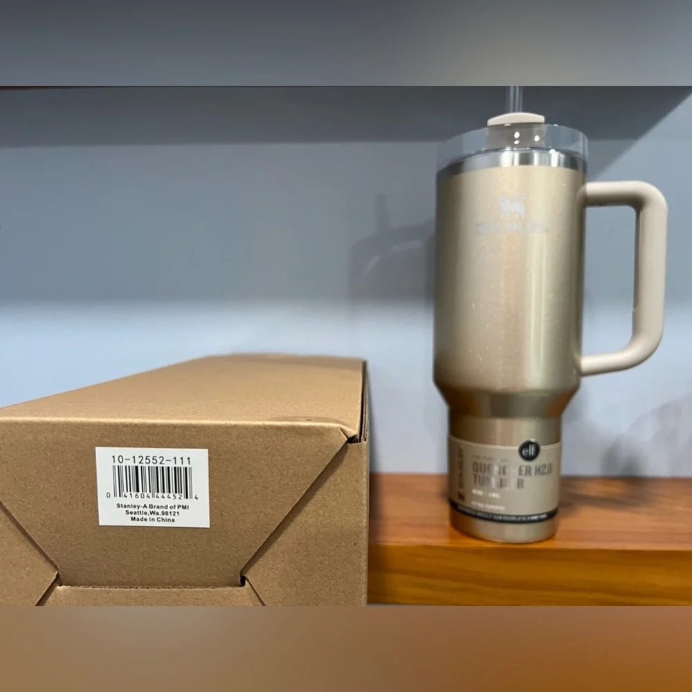 STANLEY NIB 40 oz Stainless Steel H2.0 FlowState Tumbler Honey Talks E.L.F - Picture 2 of 8